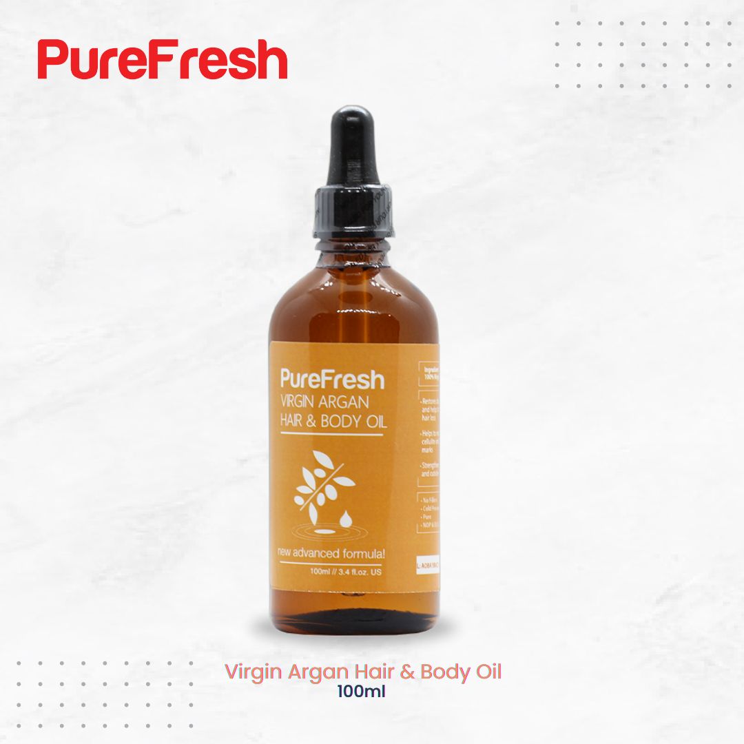 PureFresh Virgin Argan Hair & Body Oil - shop at BioZkin.com