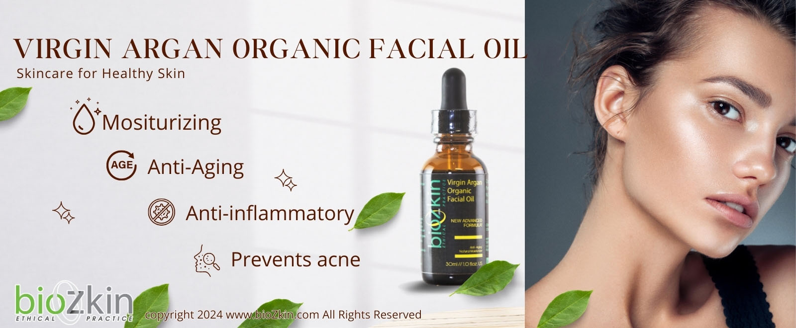 Virgin Argan Organic Facial Oil - BioZkin