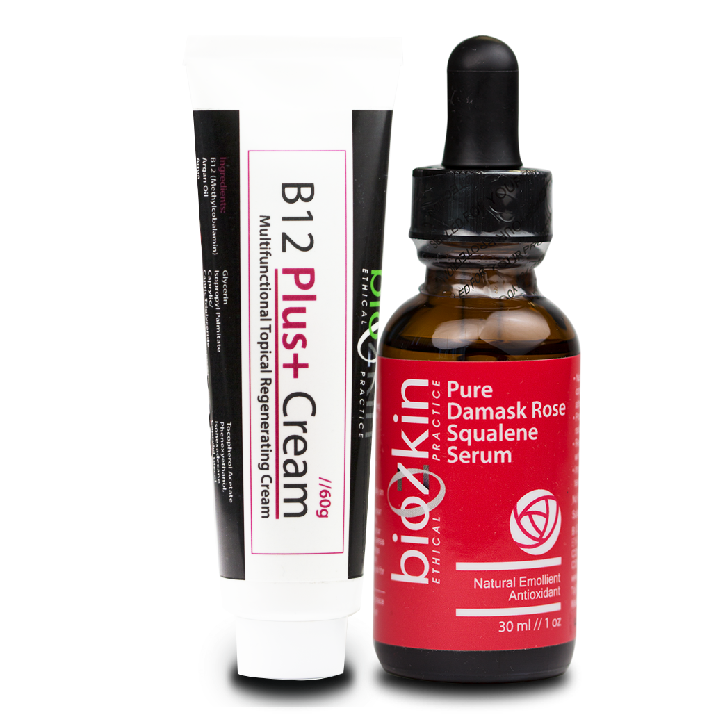 BioZkin Gift Set - BioZkin B12 Plus+ Cream & Pure Damask Rose Squalene Serum